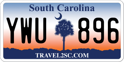 SC license plate YWU896