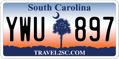 SC license plate YWU897