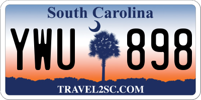 SC license plate YWU898