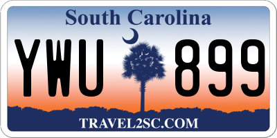SC license plate YWU899