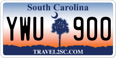 SC license plate YWU900