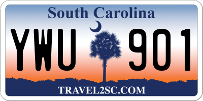 SC license plate YWU901