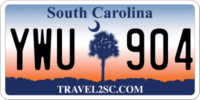 SC license plate YWU904
