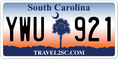 SC license plate YWU921