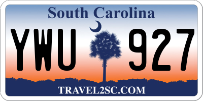 SC license plate YWU927