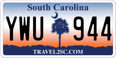 SC license plate YWU944