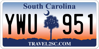 SC license plate YWU951