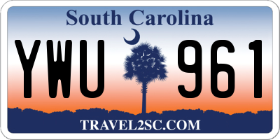 SC license plate YWU961