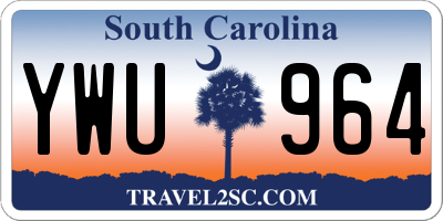 SC license plate YWU964