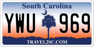 SC license plate YWU969