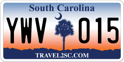 SC license plate YWV015