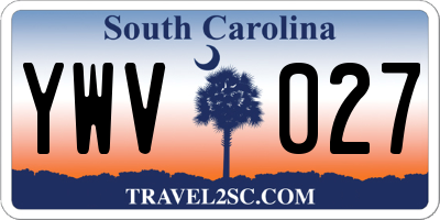 SC license plate YWV027