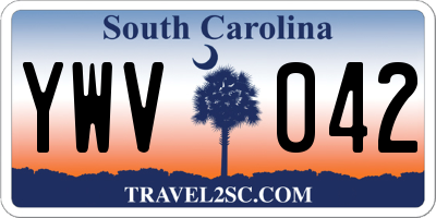 SC license plate YWV042
