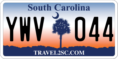 SC license plate YWV044