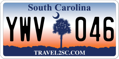 SC license plate YWV046