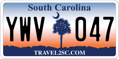 SC license plate YWV047