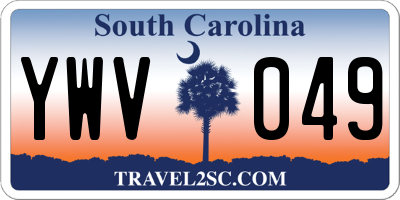 SC license plate YWV049