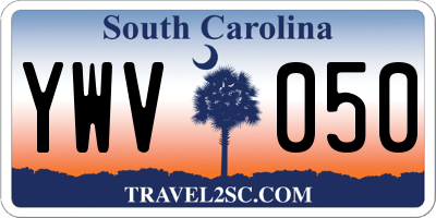 SC license plate YWV050
