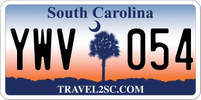 SC license plate YWV054