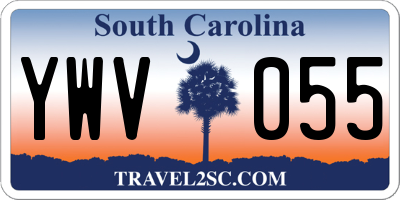 SC license plate YWV055