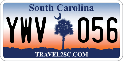 SC license plate YWV056
