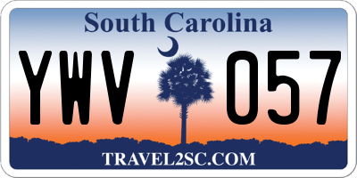 SC license plate YWV057