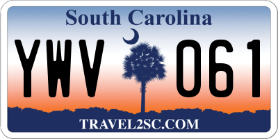 SC license plate YWV061
