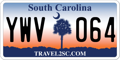 SC license plate YWV064