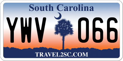 SC license plate YWV066