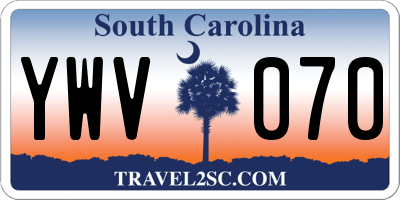 SC license plate YWV070