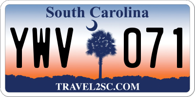 SC license plate YWV071