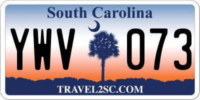 SC license plate YWV073