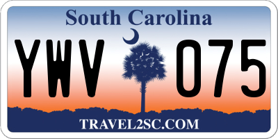 SC license plate YWV075