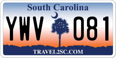 SC license plate YWV081