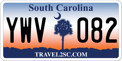 SC license plate YWV082