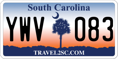 SC license plate YWV083