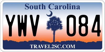 SC license plate YWV084