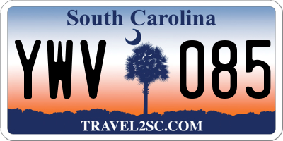 SC license plate YWV085