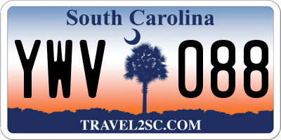 SC license plate YWV088