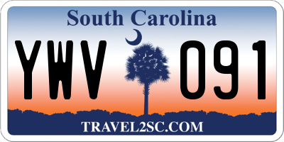 SC license plate YWV091