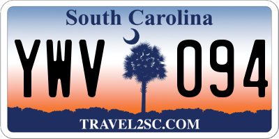 SC license plate YWV094