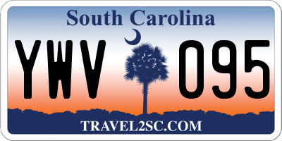 SC license plate YWV095