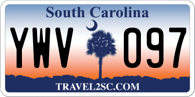 SC license plate YWV097
