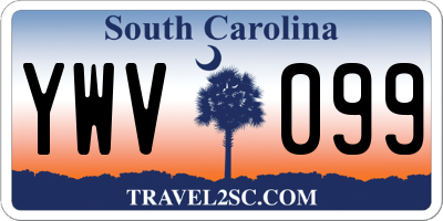 SC license plate YWV099