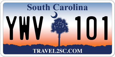 SC license plate YWV101