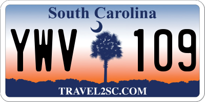SC license plate YWV109