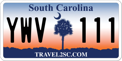 SC license plate YWV111
