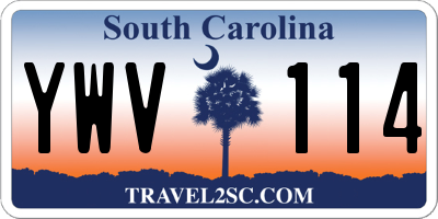SC license plate YWV114
