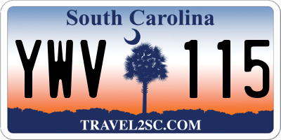 SC license plate YWV115