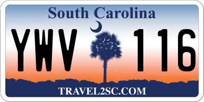 SC license plate YWV116